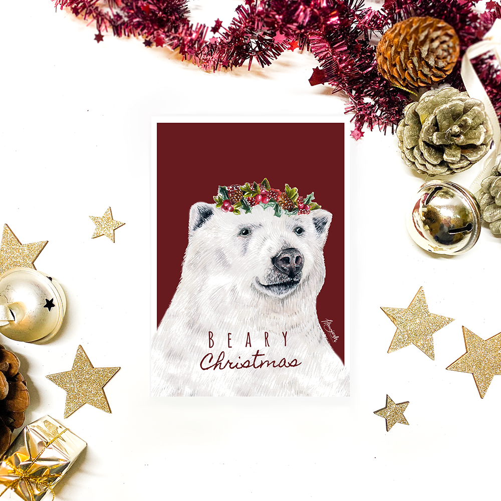 Postkarte "Beary Christmas"