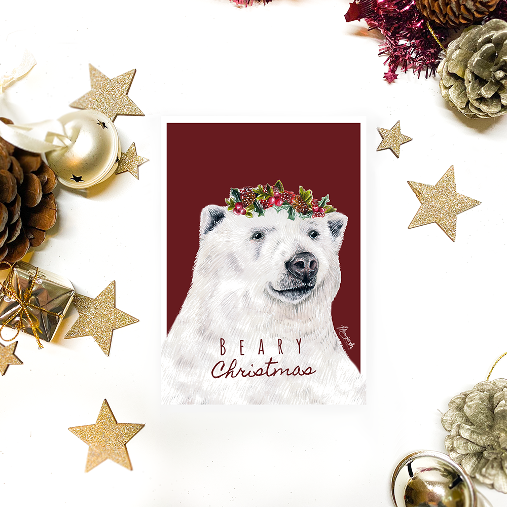 Postkarte "Beary Christmas"